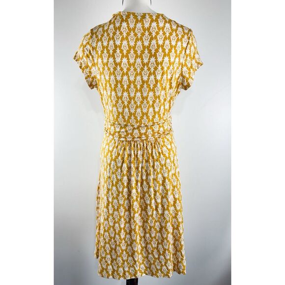 Boden Sz 8 Lola Mini Dress Faux Wrap Casual Brimstone Yellow - Picture 7 of 7
